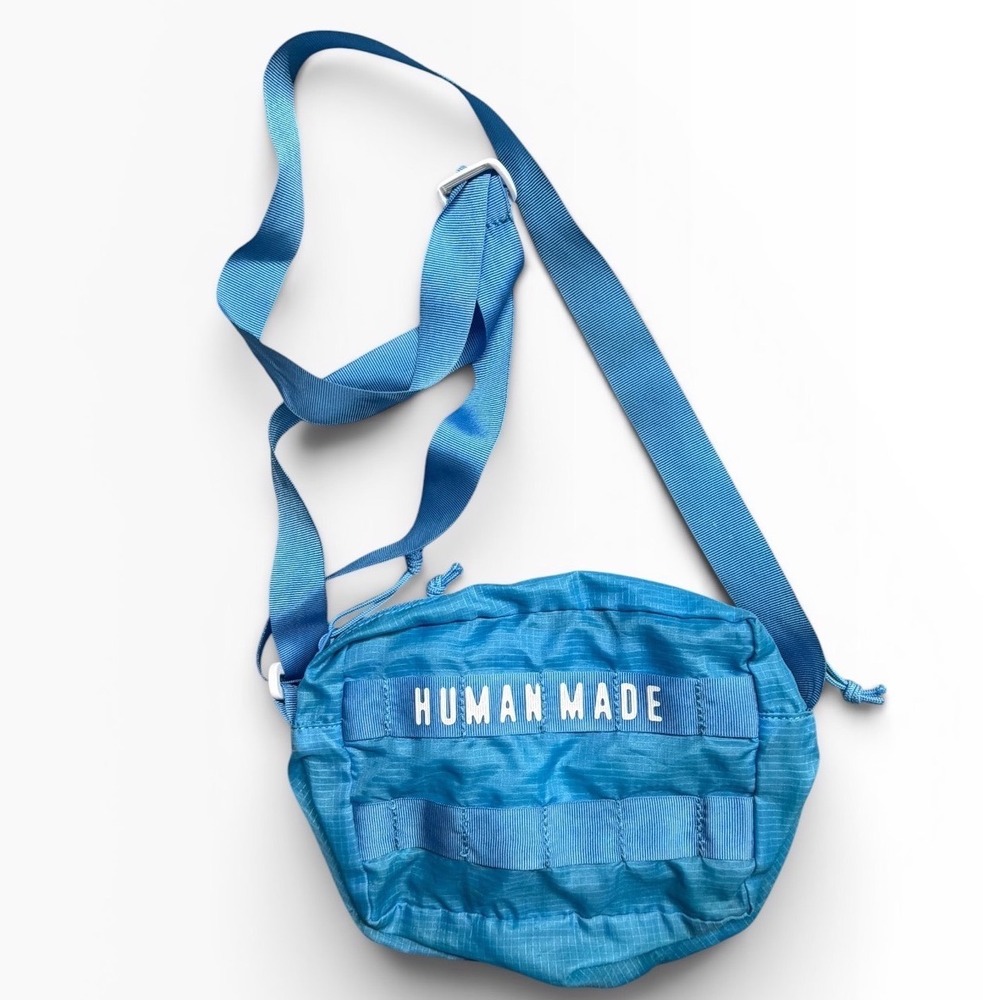 Human Made Blue Military Pouch Crossbody Bag Heart Logo Ripstop Streetwear